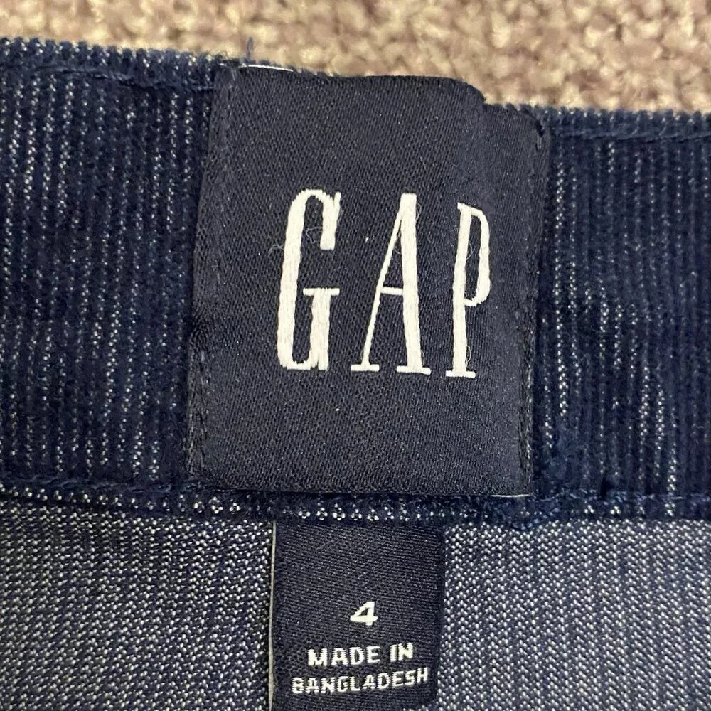 GAP Women's Corduroy Shorts 4 inch Blue Raw Edge Hem Cut Off Size 4 - NWT $49.95